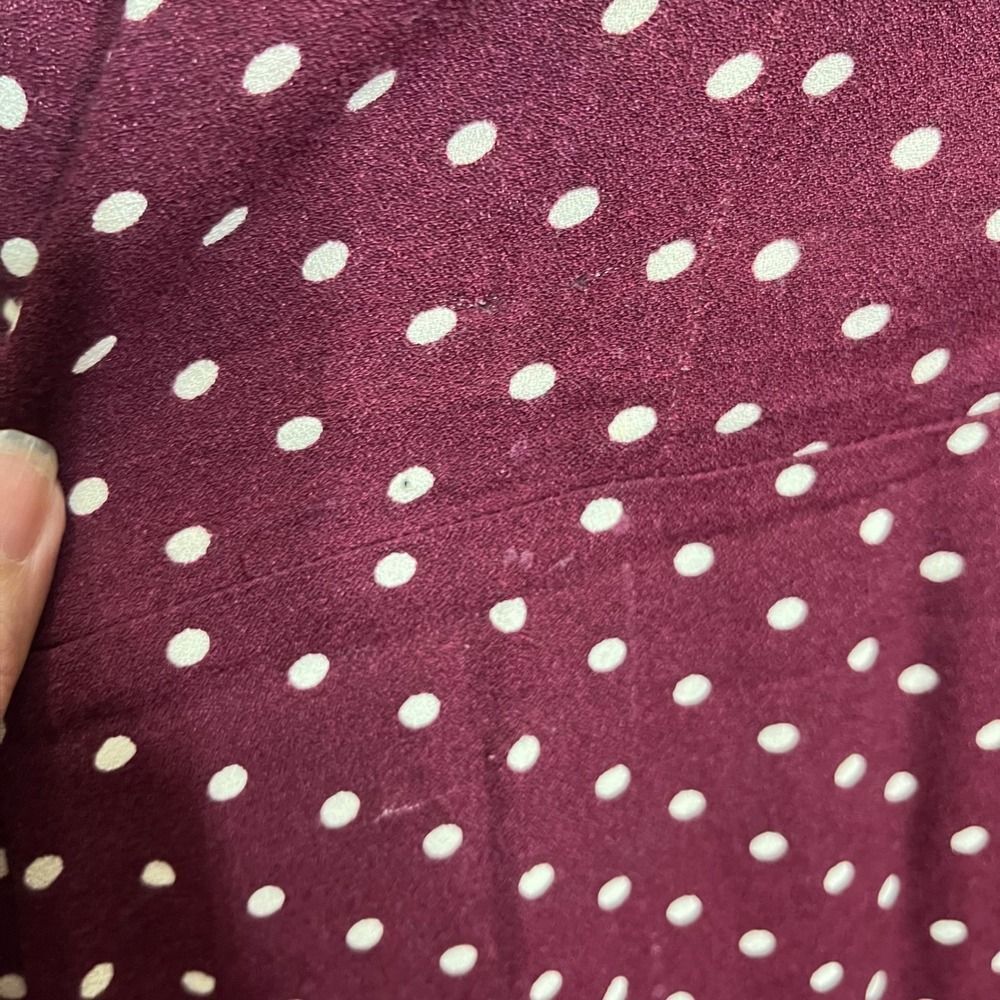 Reformation Irene Women's Size 8 Polka Dot Dress Tie Front Short Sleeve Back Zip - Picture 9 of 9